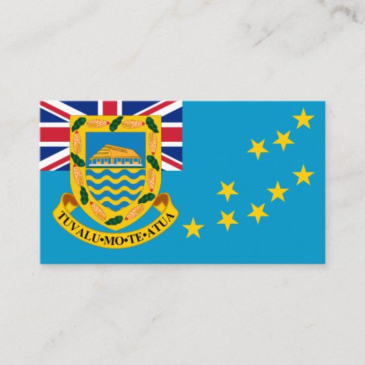 Tuvaluaanse vlag & wapen, Vlag van Tuvalu Visitekaartje (Voorkant)