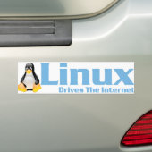 Tux500 Drives internet Bumpersticker (Op auto)