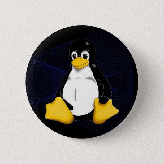 TUX Blue Sobel Ronde Button 5,7 Cm (Voorkant)