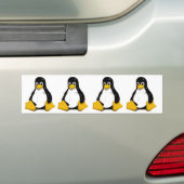 tux de linux logo pinguïn bumpersticker (Op auto)