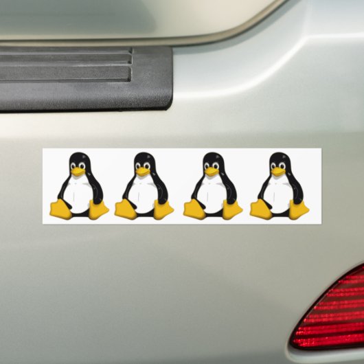 tux de linux logo pinguïn bumpersticker (Op auto)
