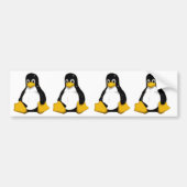tux de linux logo pinguïn bumpersticker (Voorkant)