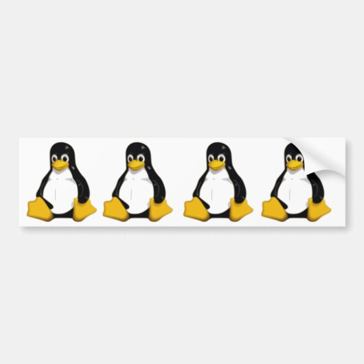 tux de linux logo pinguïn bumpersticker (Voorkant)