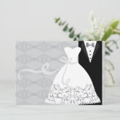 Tux- en Gown-uitnodiging Kaart (Staand voorkant)