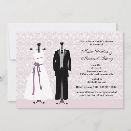 Tux- en Gown-uitnodiging Kaart (Voorkant)