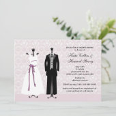 Tux- en Gown-uitnodiging Kaart (Staand voorkant)