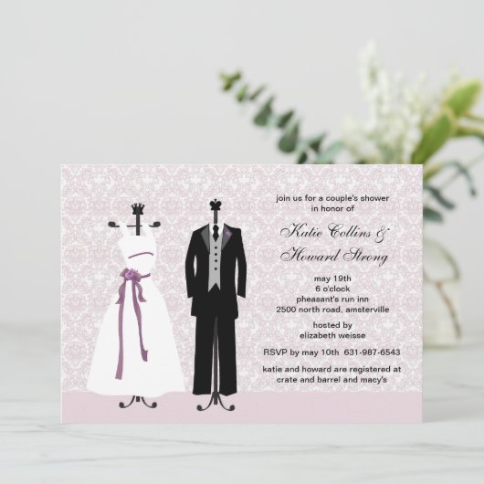 Tux- en Gown-uitnodiging Kaart (Staand voorkant)