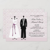 Tux- en Gown-uitnodiging Kaart (Voorkant / Achterkant)