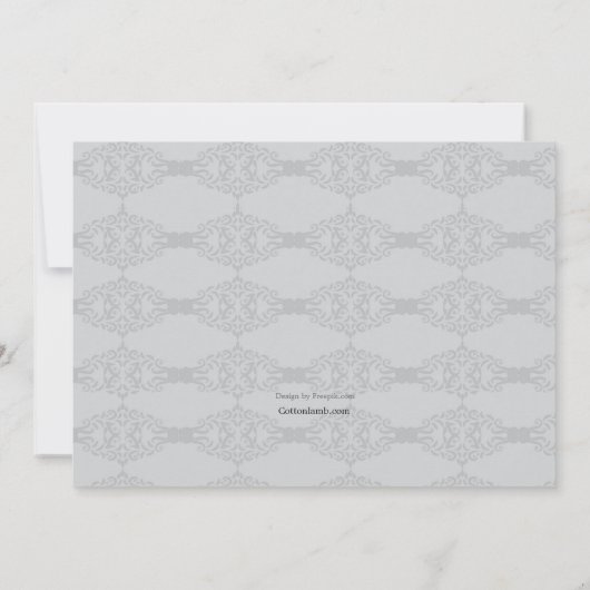 Tux- en Gown-uitnodiging Kaart (Achterkant)