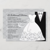 Tux- en Gown-uitnodiging Kaart (Voorkant / Achterkant)