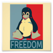 Tux Freedom voor Linux-gebruikers Foto Afdruk (Voorkant)