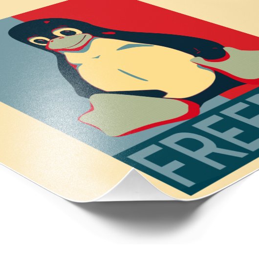 Tux Freedom voor Linux-gebruikers Foto Afdruk (Hoek)