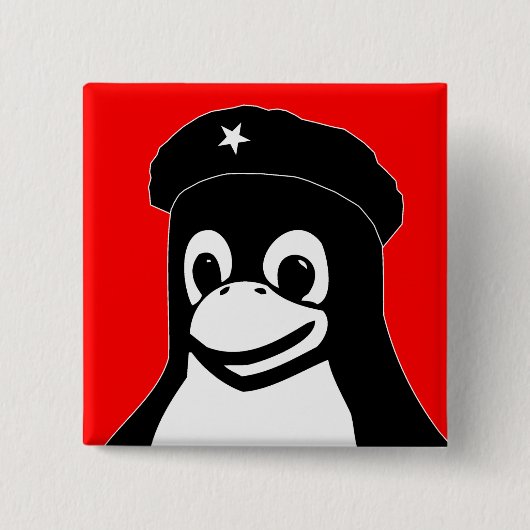 Tux Guevara - Gepersonaliseerd Vierkante Button 5,1 Cm (Voorkant)