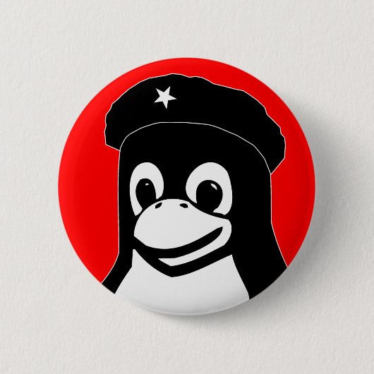 Tux Guevara Ronde Button 5,7 Cm (Voorkant)