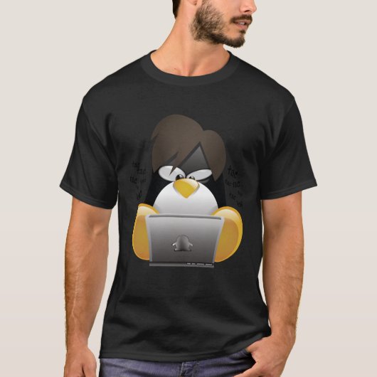 Tux hacker t-shirt (Voorkant)
