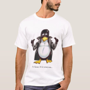 Tux in een trenchcoat t-shirt