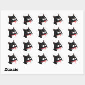 Tux Kerstkat Ronde Sticker (Vel)