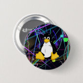 TUX-krabbels Ronde Button 5,7 Cm (Voorkant /achterkant)