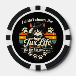 Tux Life koos mij Grappige Kat Poker Chips