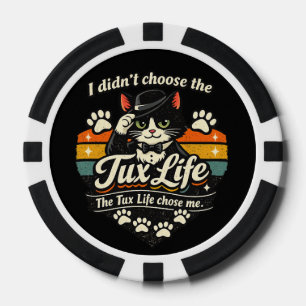 Tux Life koos mij Grappige Kat Poker Chips