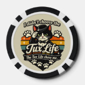 Tux Life koos mij Grappige Kat Poker Chips (Achterkant)
