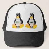 Tux Linux Geek Trucker Pet (Voorkant)