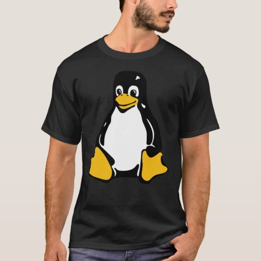 Tux Mascot T-Shirt Penguin Linux Classic T-Sh (Voorkant)