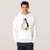 Tux mascotte halve tekst hoodie (Voorkant volledig)