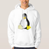 Tux mascotte halve tekst hoodie (Voorkant)
