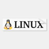 Tux met Linux Bumpersticker (Voorkant)