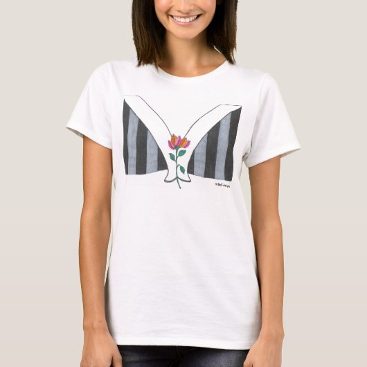 Tux met Rozen T-shirt (Voorkant)