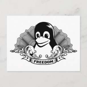 Tux Penguin - (Linux, Open Source, Copyleft, FSF) Briefkaart