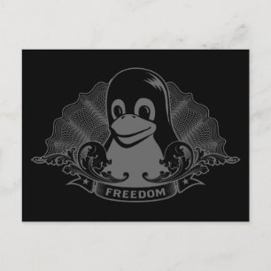 Tux Penguin - (Linux, Open Source, Copyleft, FSF) Briefkaart