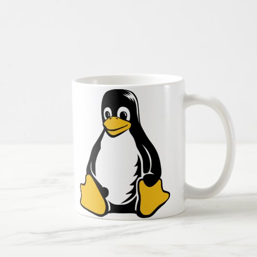 Tux Penguin - (Linux, Open Source, Copyleft, FSF) Koffiemok (Rechts)