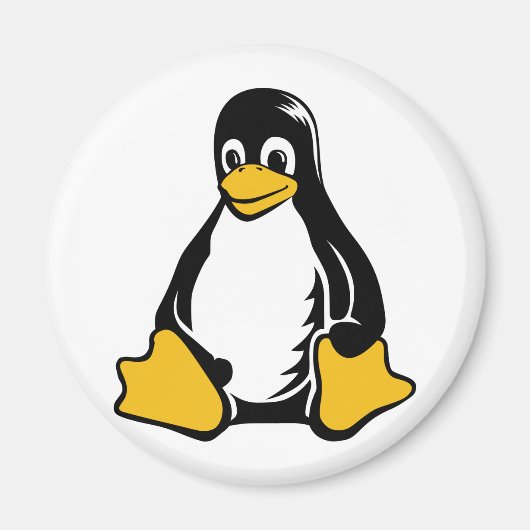 Tux Penguin - (Linux, Open Source, Copyleft, FSF) Magneet (Voorkant)