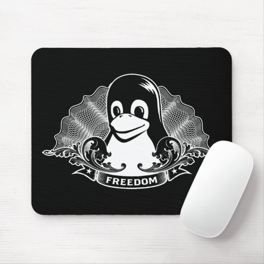 Tux Penguin - (Linux, Open Source, Copyleft, FSF) Muismat (Met muis)