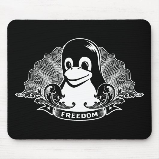 Tux Penguin - (Linux, Open Source, Copyleft, FSF) Muismat (Voorkant)