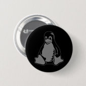 Tux Penguin - (Linux, Open Source, Copyleft, FSF) Ronde Button 5,7 Cm (Voorkant /achterkant)