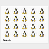 Tux Penguin - (Linux, Open Source, Copyleft, FSF) Ronde Sticker (Vel)