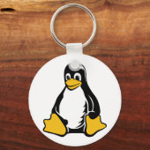 Tux Penguin - (Linux, Open Source, Copyleft, FSF) Sleutelhanger (Voorkant)