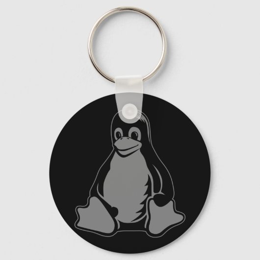 Tux Penguin - (Linux, Open Source, Copyleft, FSF) Sleutelhanger (Voorkant)