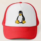 Tux Penguin - (Linux, Open Source, Copyleft, FSF) Trucker Pet (Voorkant)
