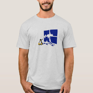 Tux the Linux Penguin Gets Medieval T-shirt