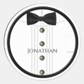 Tux Trouwstickers Ronde Sticker (Voorkant)