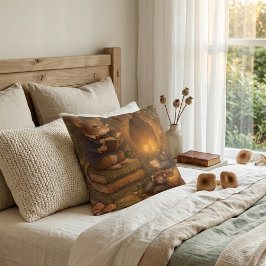 Tux & Twitch Cozy Storytime Woodland Kussen