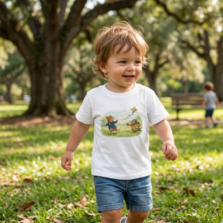 Tux & Twitch Meadow Kite Adventure Kinder Shirts