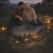 Tux & Twitch Under the Stars Fleece Deken