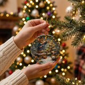 Tux & Twitch Winter Woodland Keramisch Ornament