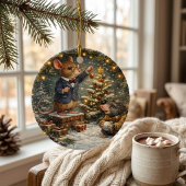 Tux & Twitch Winter Woodland Keramisch Ornament