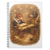 Tux & Twitch Woodland Writing Desk Notitieboek (Voorkant)